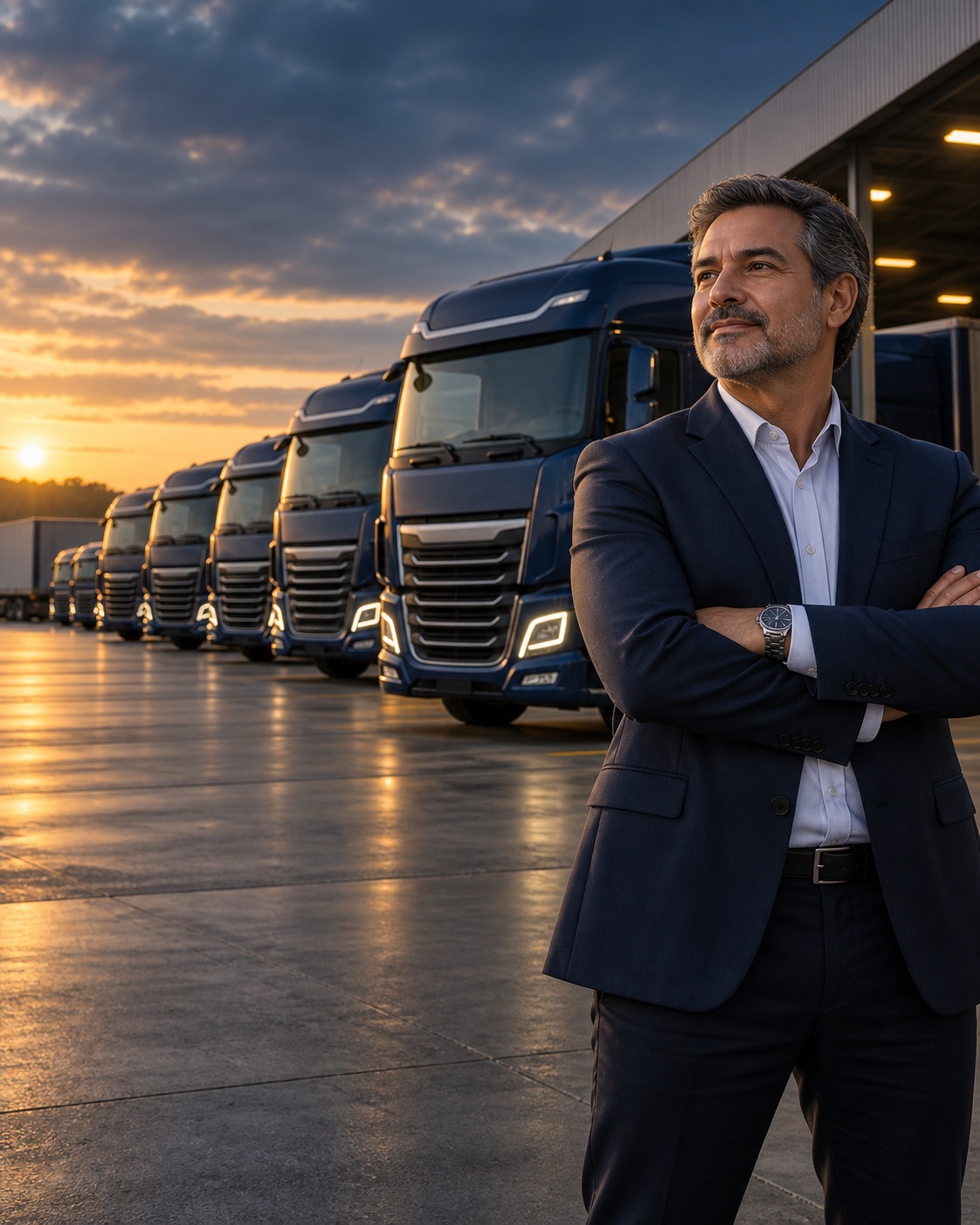 Gestor de transportes no pátio da operação